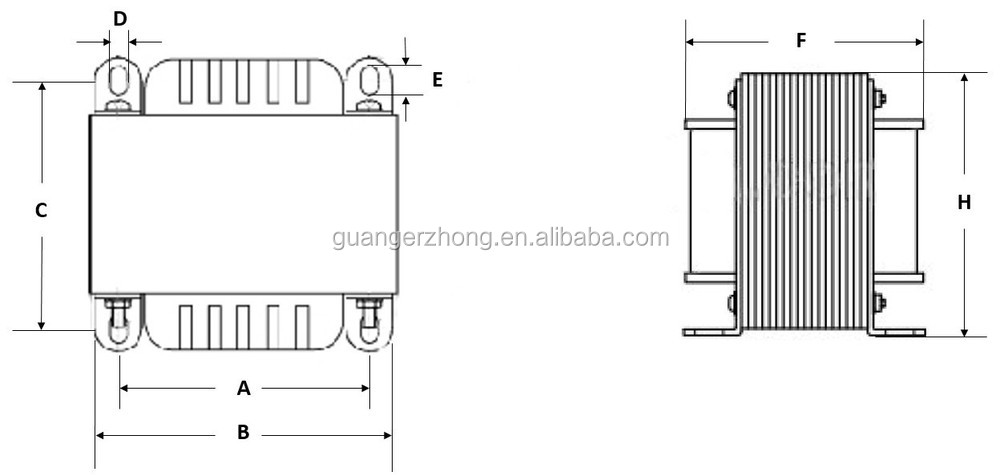 Certificato CQC GEZ CE CUL CLASSE B 120V 220V 230V 240V AC 120V a 24V 12V 0.3A Trasformatore