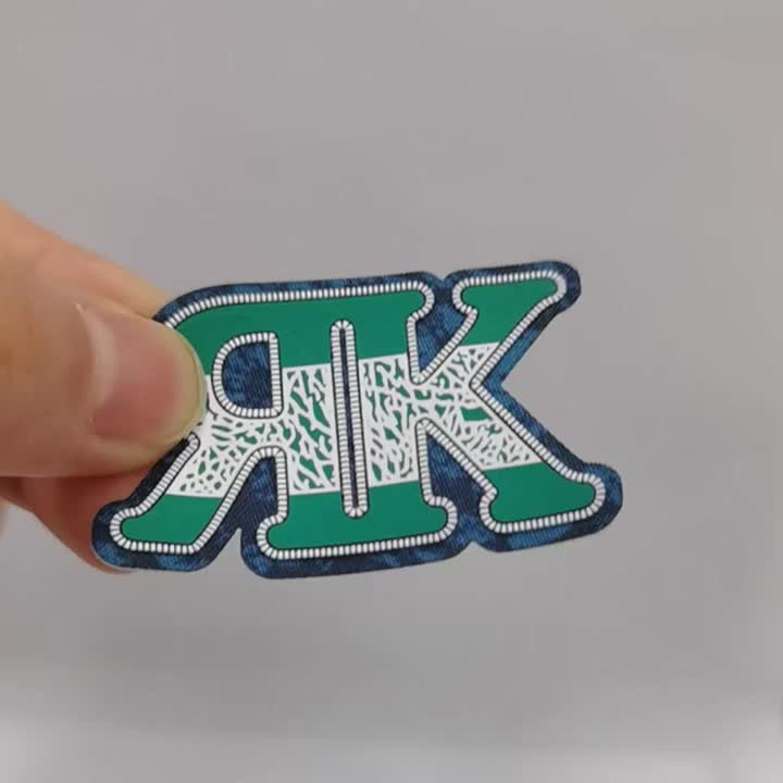 Label silikon lapisan tenunan gaya sporty