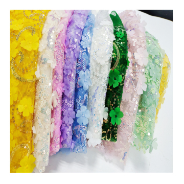 3D lazer cut applicate embroidery fabric
