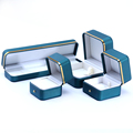 Hanhong Custom luxury grün hochwertiger Lederschmuck Verpackung Box Ohrringe Halskette Geschenkbox Ring Schmuckschachtel1