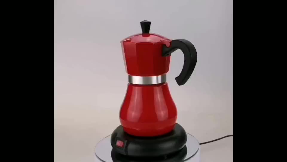 2020 Nuevo diseño de aluminio eléctrico 220V o 110V 400W Redondeo Modern Espresso Cafetero1