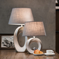 Custom Wholesale Hotel Bedside and Office Table Lamps with Ceramic Finish and Logo in White - China Supplier1