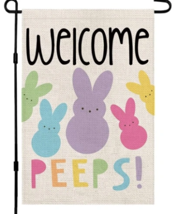 Introduktion av Welcome Easter Garden Flag av Will Trade - ett charmigt tillskott till din heminredning