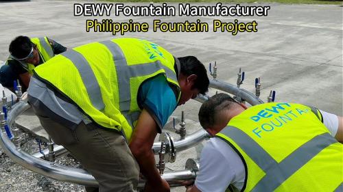 Гурӯҳи DEWY дар Филиппин насби фаввораро дар ҷои худ таъмин кард.