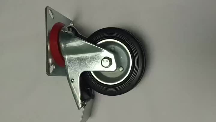 Black Rubber Industrial Caster