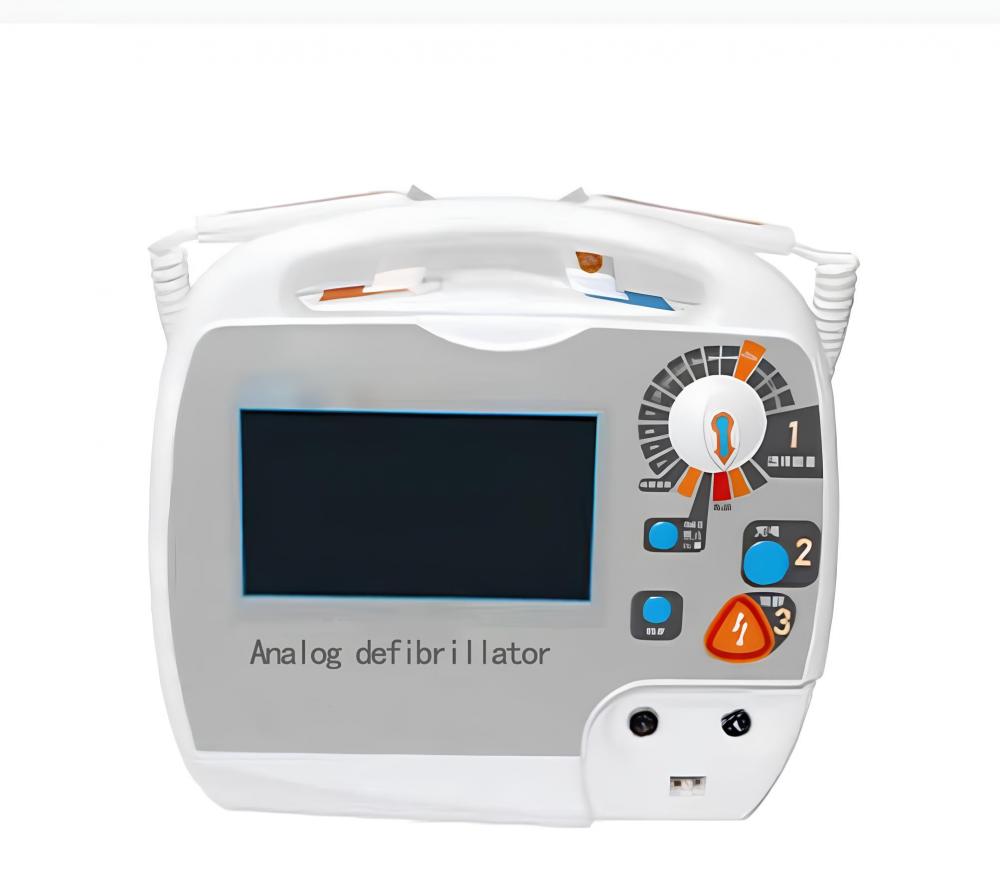 Analog defibrillator