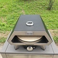 17Inch 360 Automatic Rotating Gas Pizza Oven Outdoor Camping With Rotation Round Stone1