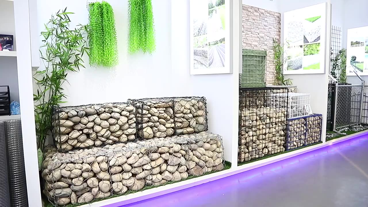 Gabion Garden Stone Basket lồng lồng giữ hàng rào tường giữ lại Wall1