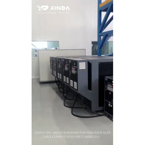 Xinda SJW-200 Co тестомес для кабельных смесей на основе пероксида сшитого полиэтилена 35 кВ 1400 кг / ч