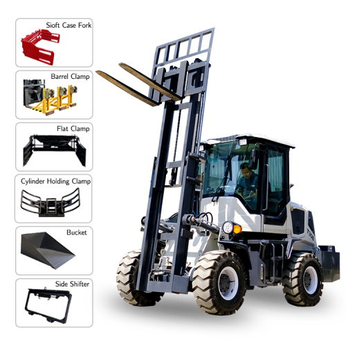 Caminhão de empilhadeira Good Sense Diesel Electric Gabelstapler Rough Terrain Forklift 3 tonel