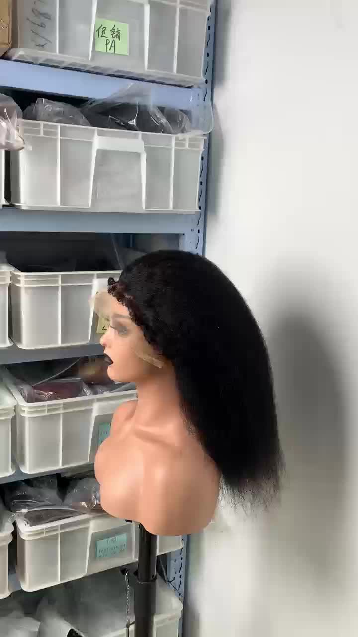 peruca reta reta com cabelo de bebê