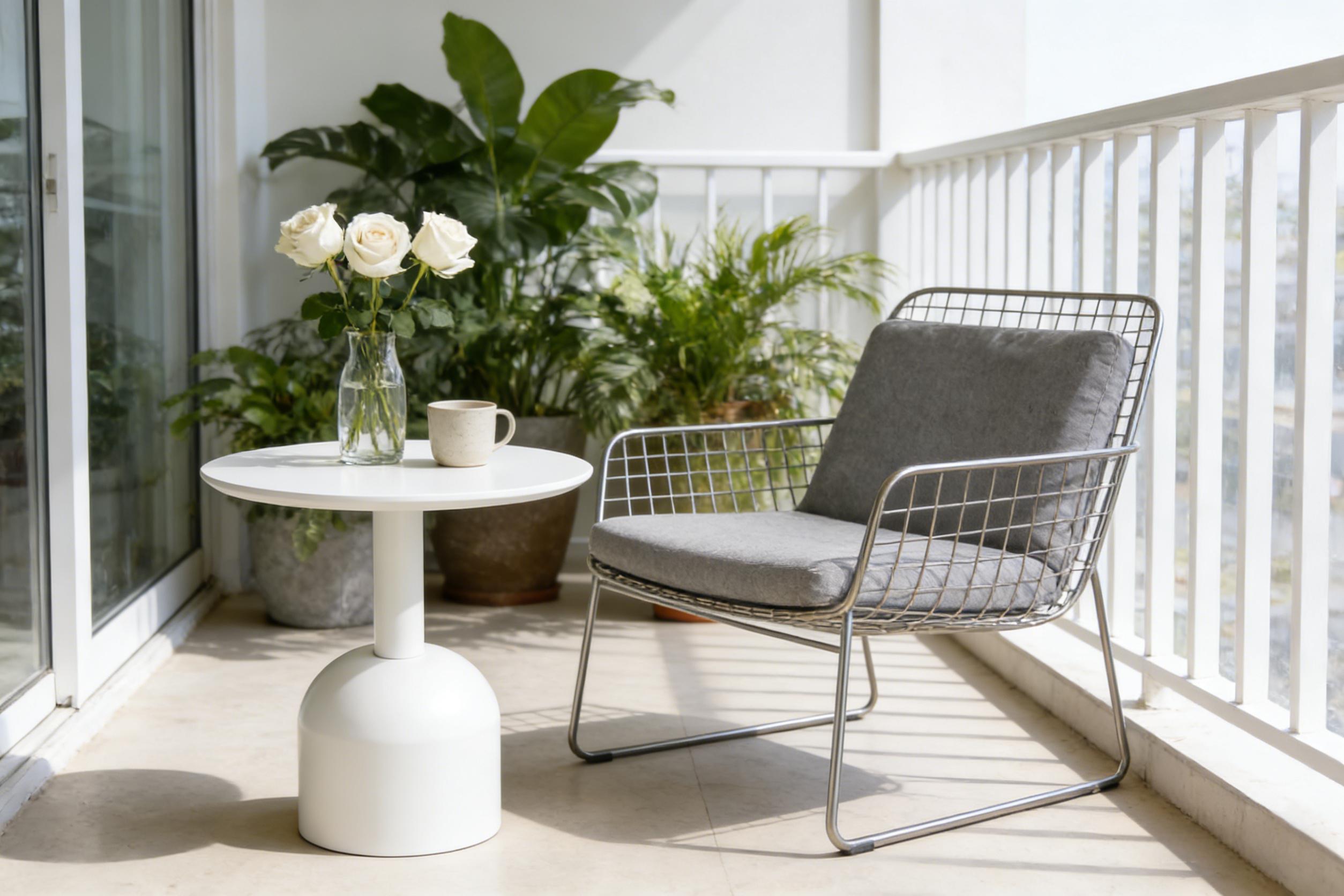 BR-25ED02 Mesa de centro redonda branca minimalista e elegante para espaços modernos