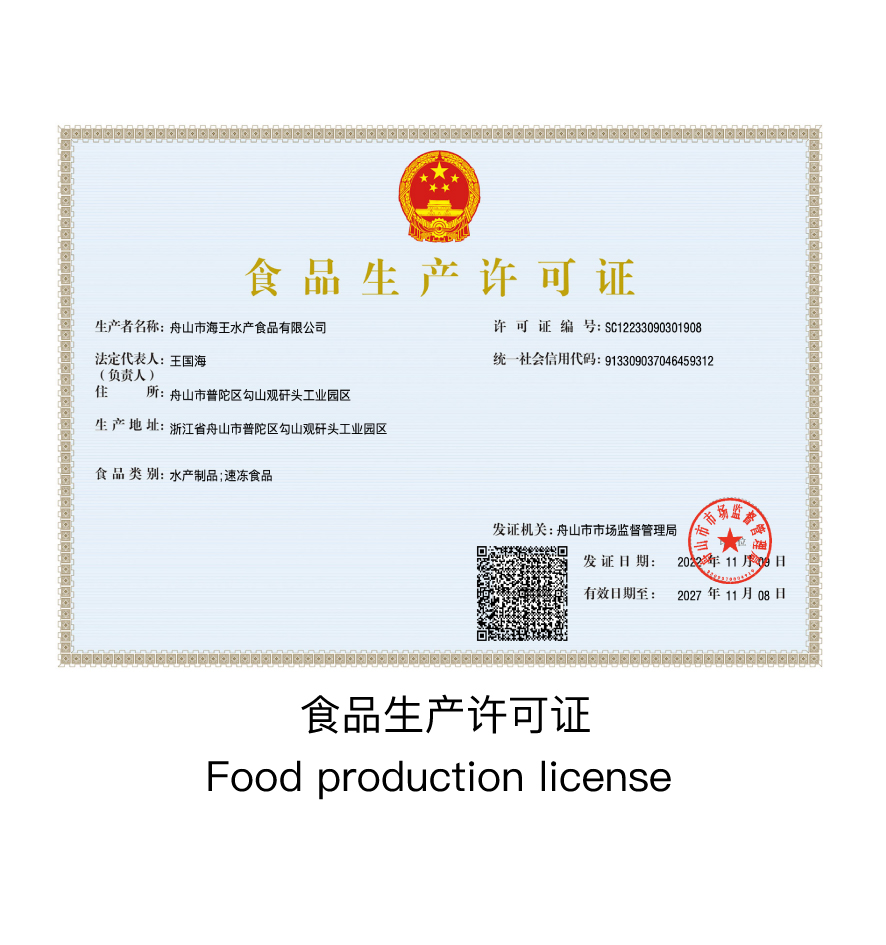 Food production license