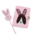 Kawaii Sequin Bunny Plush A5 Notebooks for Students - High Quality Custom Promotion1