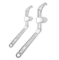 IMPA611202 Marine Adjustable Water Meter Multipurpose Hook Wrench1