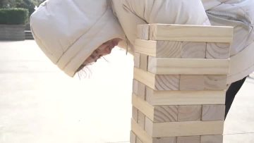 Jumbo toppling tower