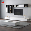 TV cabinet modern luxury living room furniture Nordic minimalist black color TV wall cabinet coffee table combination1