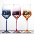 Starry Sky Design Goblet Glass Set - 4 Piece Dazzling Champagne Red Wine Glasses1