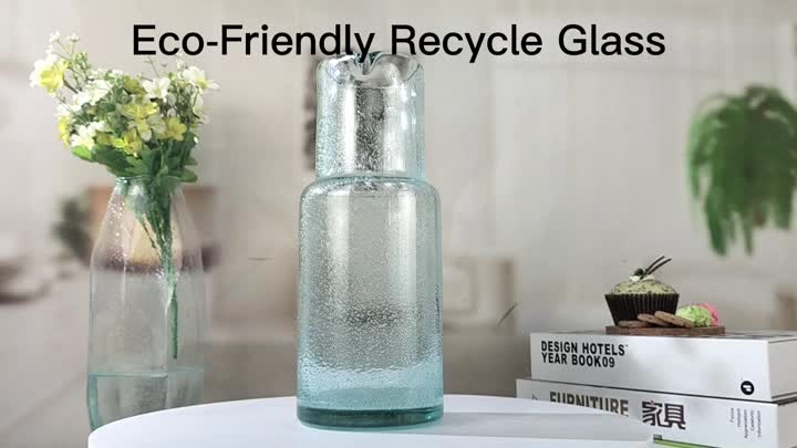 Recycled Drinking Glass Water Carafe