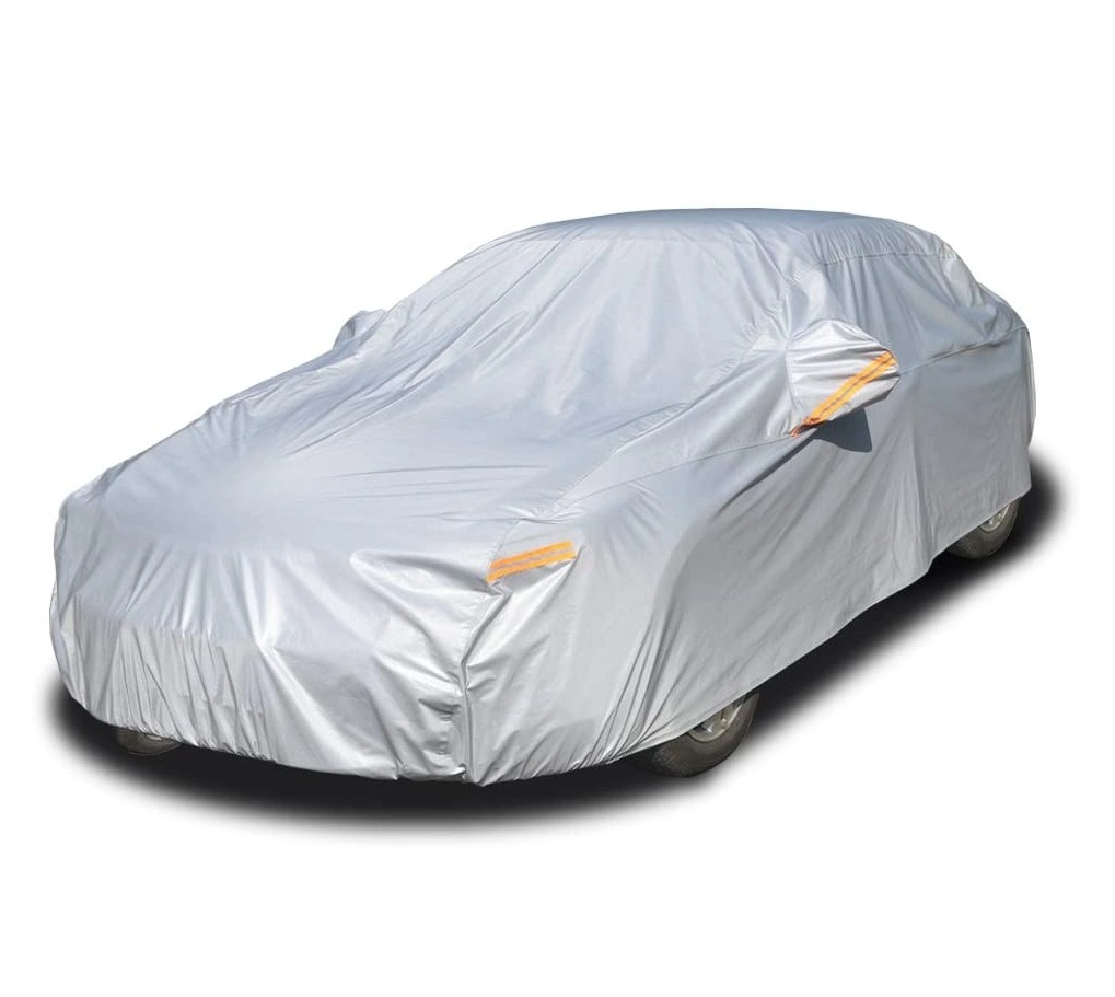 Full Car Covers Waterproof Snow Resistant Anti-UV Silver Coating Cover