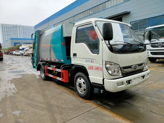 Ketibaan Baru Foton 4X2 6cbm 115HP Trak Tolak Mampat untuk Sanitasi Bandar Kecil1