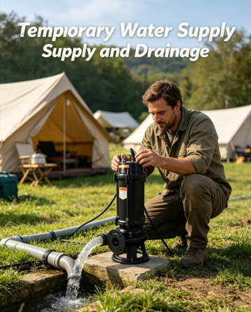 Portable Submersible Pump for Camping Water Supply & Drainage