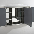 Stainless Steel Cabinet with Mirror and Three Large Doors1