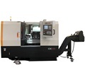CK40 CNC Lathe with Linear Horizontal Slant Bed and Gang Tooling1