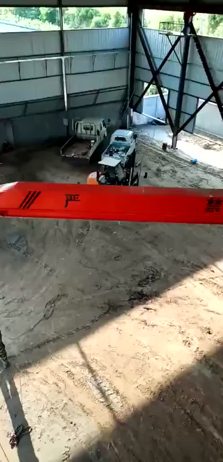 Grúa monorraíl para patio de materiales, grúa monorraíl para uso petroquímico, puente grúa monorraíl eléctrica de 5 toneladas y 24 metros