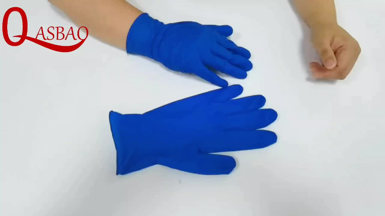 Sécurité jetable Bleu PVC Mélange nitrile Examen de travail Free Guantes Guantes Palma de Nitrilo Box Gants1