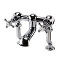 Traditional Desk Bath Tap with Shower & Whole Brass Tap with Cross Handle1