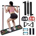 Complete Home Workout Solution: Multi-Functional Foldable Push Up Board with Resistance Bands and Pilates Bar1