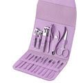 Portable Fashion Nail Care Kit with Leather Bag1
