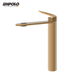 Luxury Gold Bathroom Faucet - Brass Basin Single Hole Countertop Mount Mixer Tap1