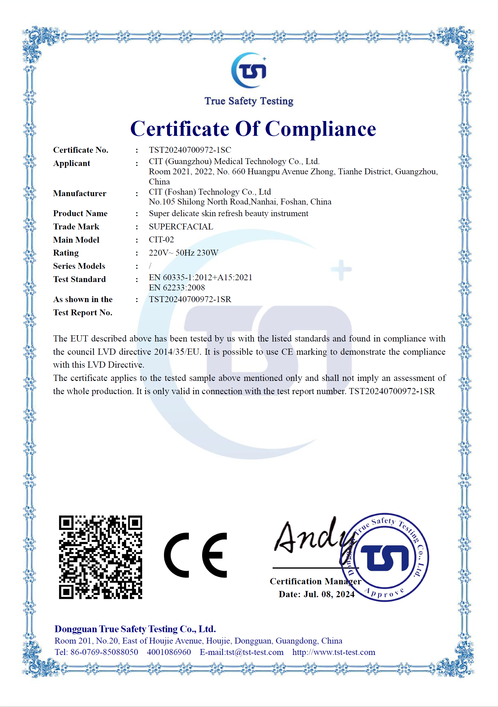 Certificate of Compliance