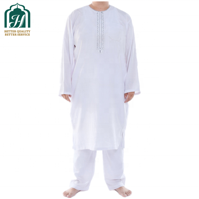 Cappelli marocchi ikaf ricamato in stile manica lunga abito da uomo musulmano kaftan djellaba jubbah abbigliamento islamico per il regalo Ramadan eid1