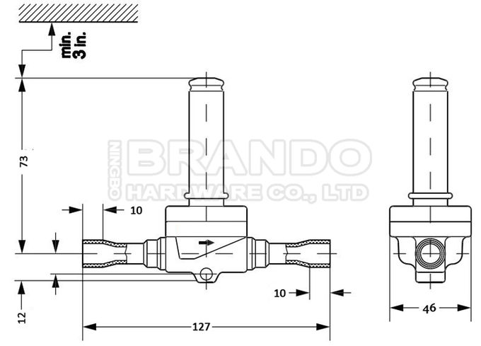 Électrovanne 032L1217 EVR10 1/2 '' pour système de réfrigération et climatisation