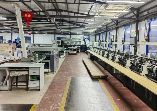Eight fold paper binding linkage line
