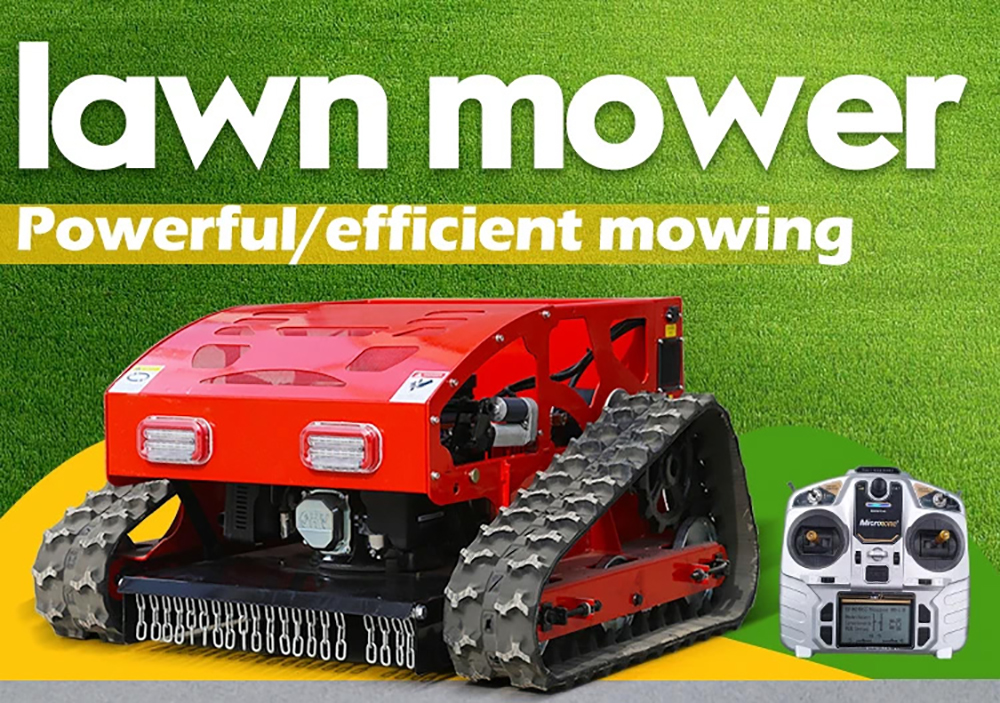 Gasoline Engine Crawler Remote Control Lawn Mower1
