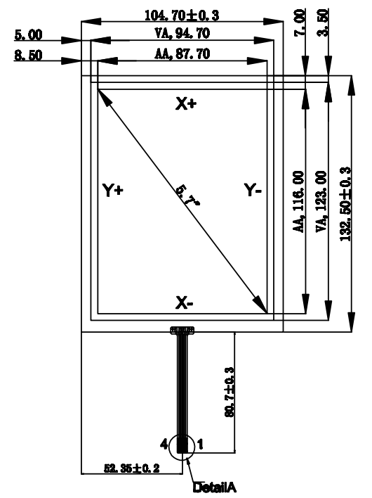 Hooggevoelig resistief touchscreen