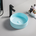 Designer Blue Round Ceramic Bathroom Sink for Sale1