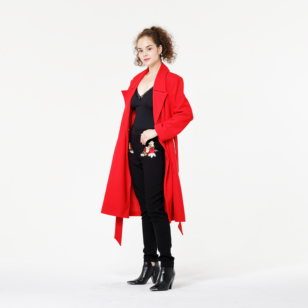 Slim Woolen Long Trench Coat Slim Woolen Long Trench Coat
