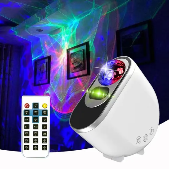Ocean Wave Star Projector Aurora Light Galaxy Space Lâmpada Galáctica Sky Colorful Sky Sky Usb Charging Projector Lâmpada Remote Control1