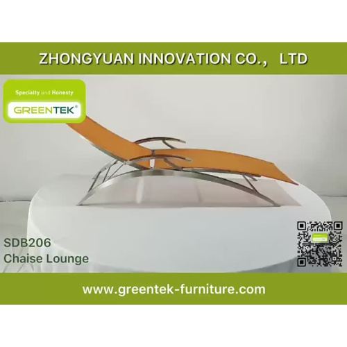 Chaise longue en acier inoxydable