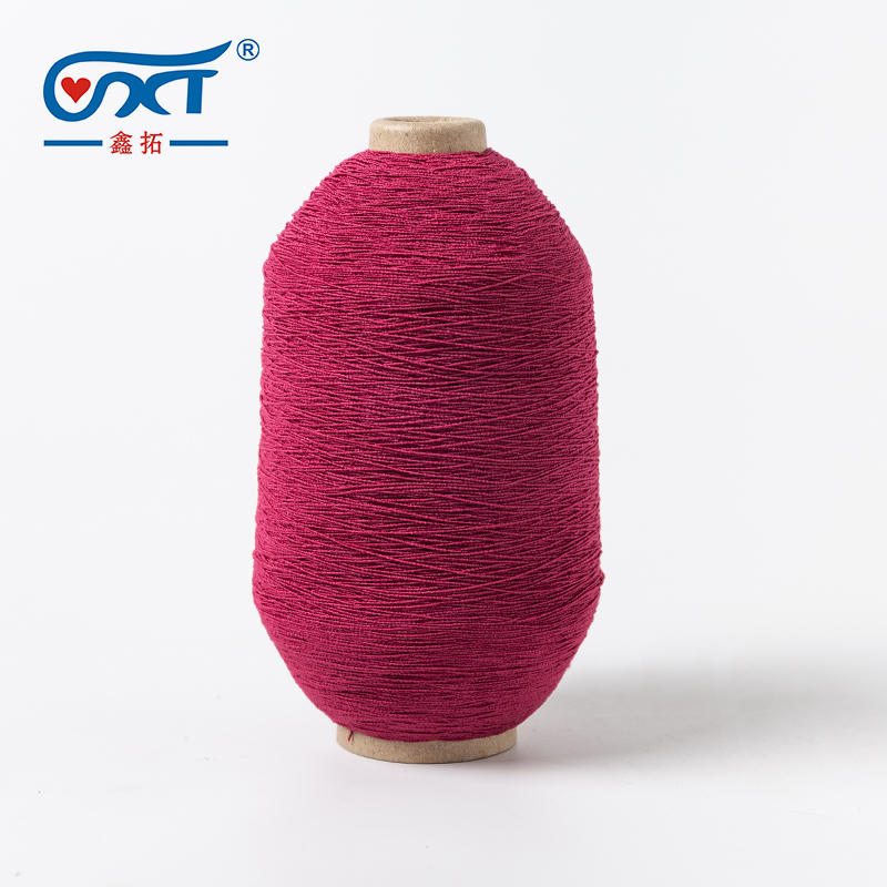 Custom color High Elastic Fancy Lycra Rubber Polyester Yarn For Gloves