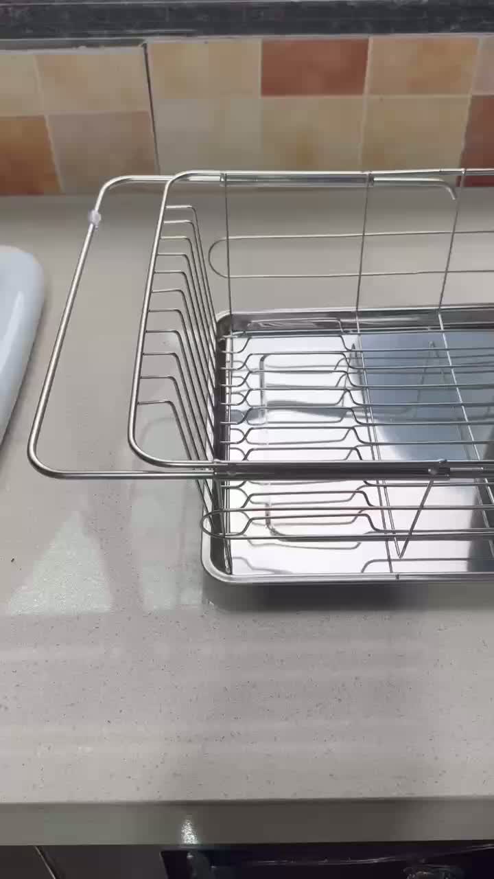 Cozinha - Suporte para pratos monocamada (aço inoxidável)