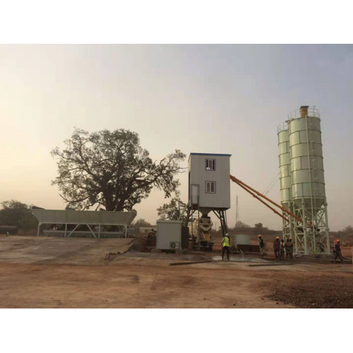FYG HZS75 mixing plant show off its glory in foreign country