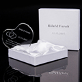 Hot Sale Heart Shaped Desktop Crystal Glass Cube - Wedding Gift & Favor1
