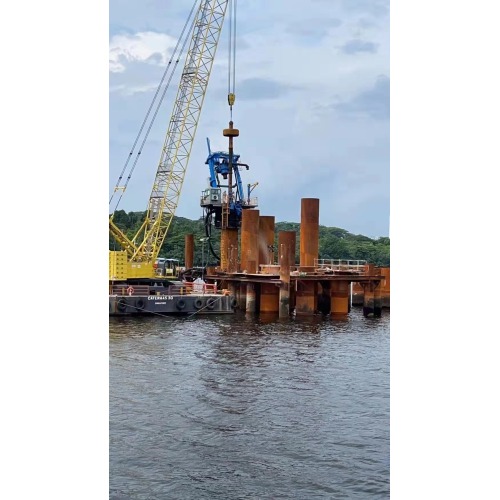 construction of  the cross-sea bridge