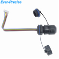 Waterproof 6P6C Modular Connector Panel Mount RJ25 with Dust Caps - IP67 Rated1